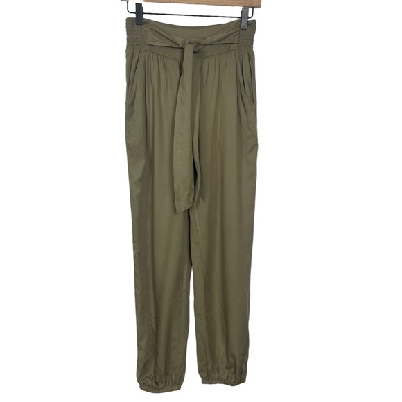 American Eagle Jogger Pants High Rise Belted Size Medium - Picture 7 of 7